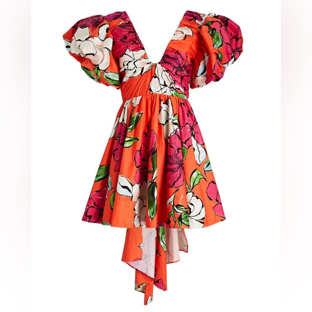 AJE Gretta Bow-Detail Floral Mini Dress